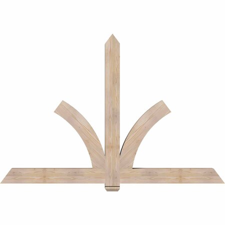 Ekena Millwork Redmond Smooth Timber Gable Bracket, Douglas Fir, 84"W x 56"H x 5 1/2"D x 5 1/2"F, 16/12 Pitch GBW084X56X0606RED00SDF